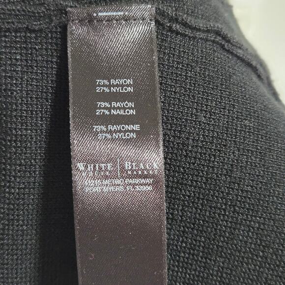White House Black Market Full Zip Knit Black Beaded Cardigan. Size Small - Picture 8 of 9